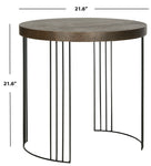 Safavieh Kelly Mid Century Scandinavian Side Table, FOX4201 - Dark Brown