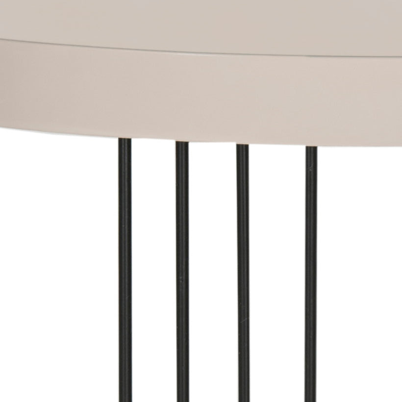 Safavieh Kelly Mid Century Scandinavian Side Table, FOX4201 - Taupe/Black