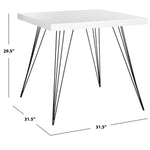 Safavieh Wolcott Retro Mid Century Square Accent Table , FOX4205 - White/Black