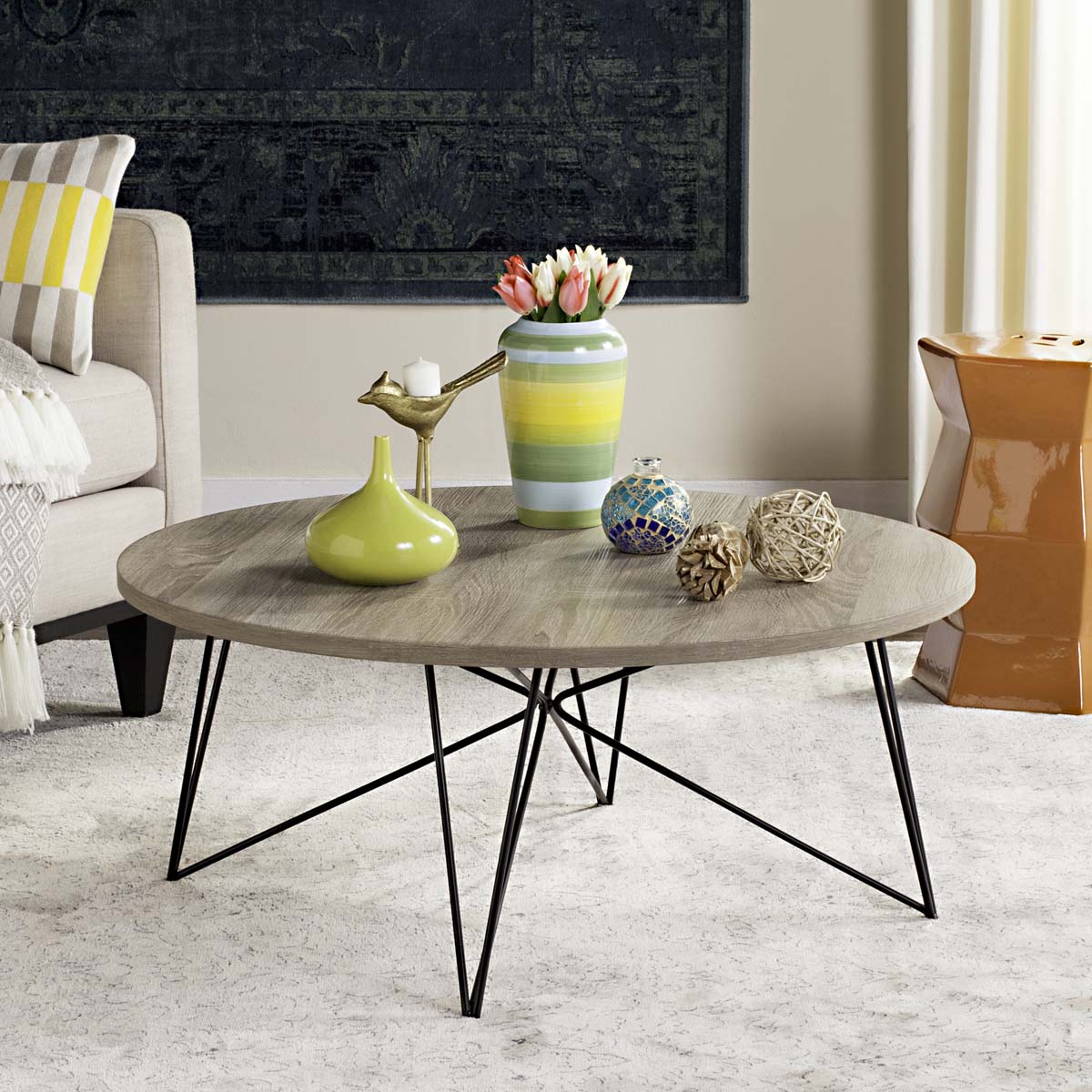 Safavieh Maris Retro Mid Century Coffee Table , FOX4261 - Light Brown