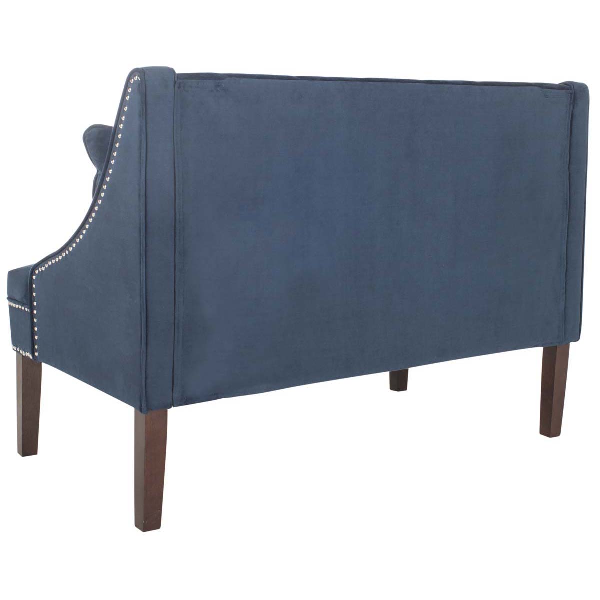 Safavieh Zoey Settee W/ Silver Nailheads , FOX6253 - Navy