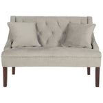 Safavieh Zoey Settee W/ Silver Nailheads , FOX6253 - Grey