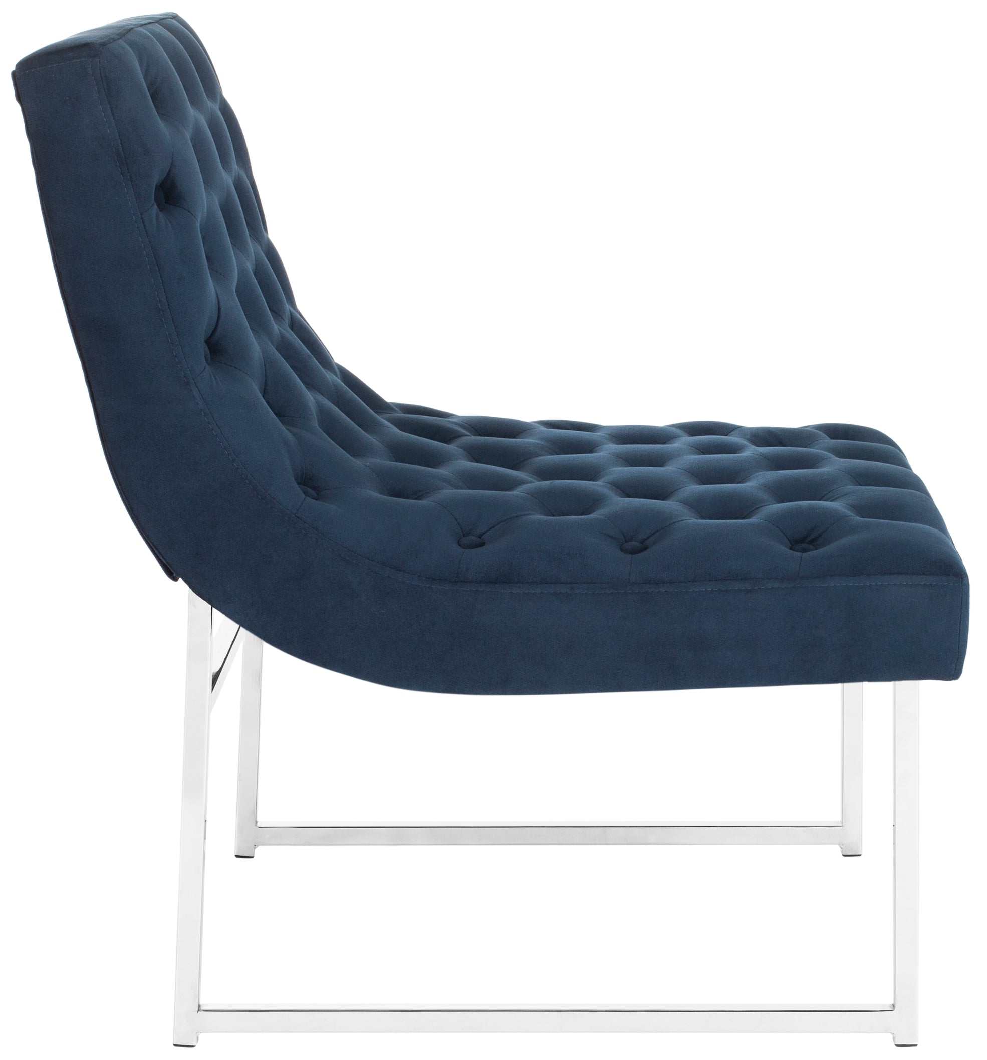 Safavieh Hadley Tufted Accent Chair , FOX6283 - Navy Velvet