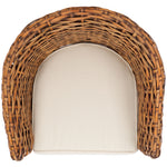 Safavieh Omni Rattan Barrel Chair , FOX6501 - Honey Dark Brown / White