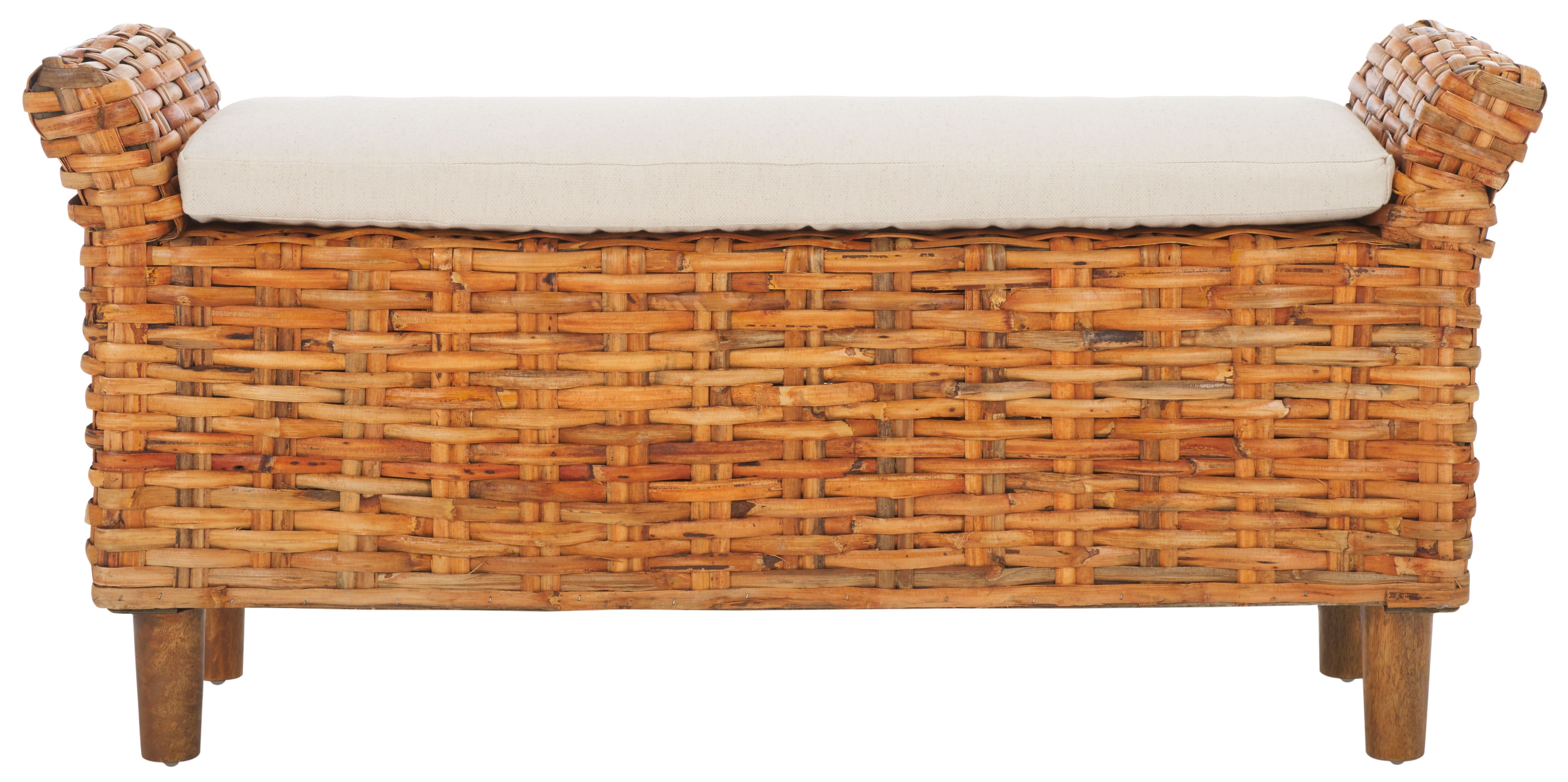 Safavieh Palermo Bench , FOX6533 - White / Natural