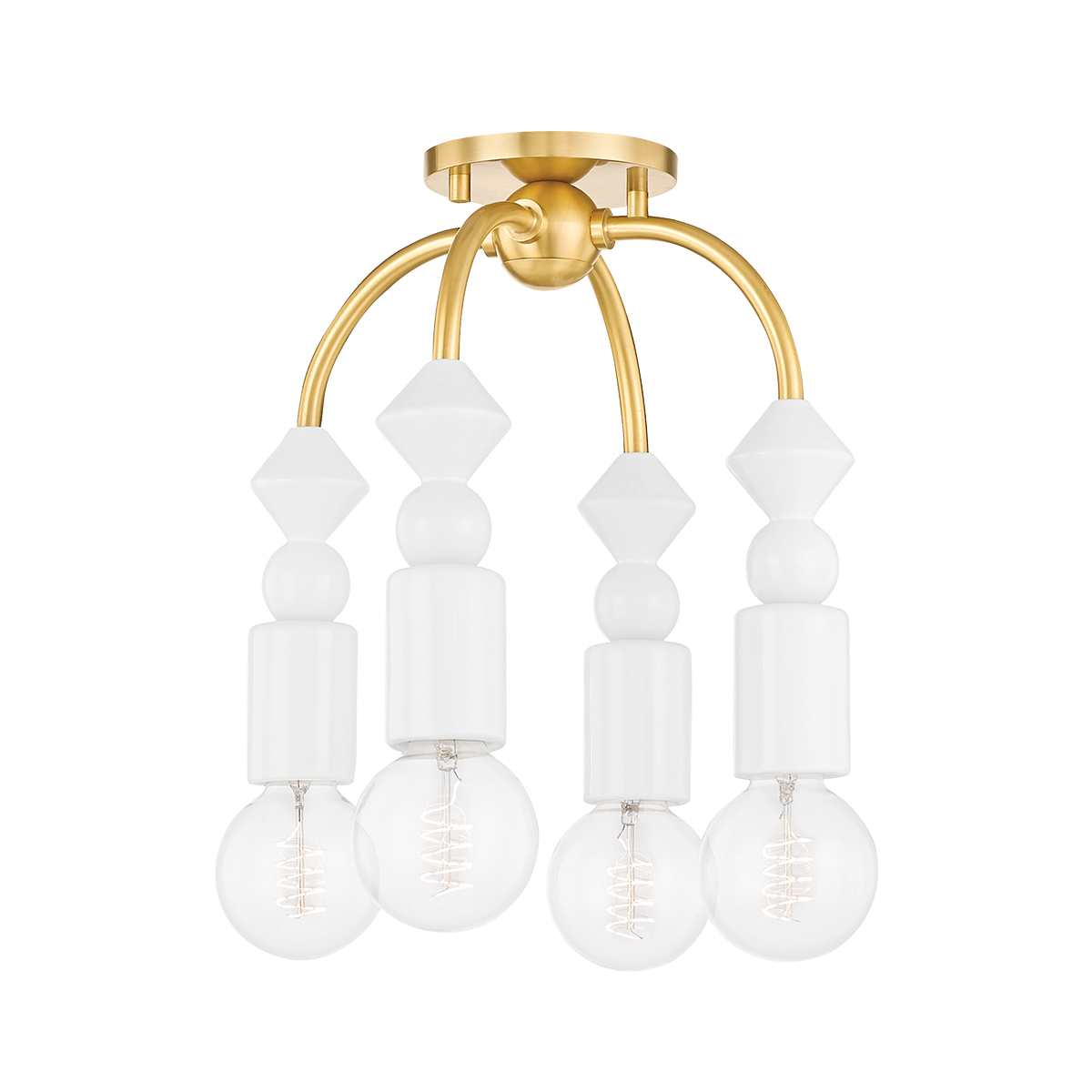 Flora Semi Flush | Mitzi Lighting - H471604-AGB