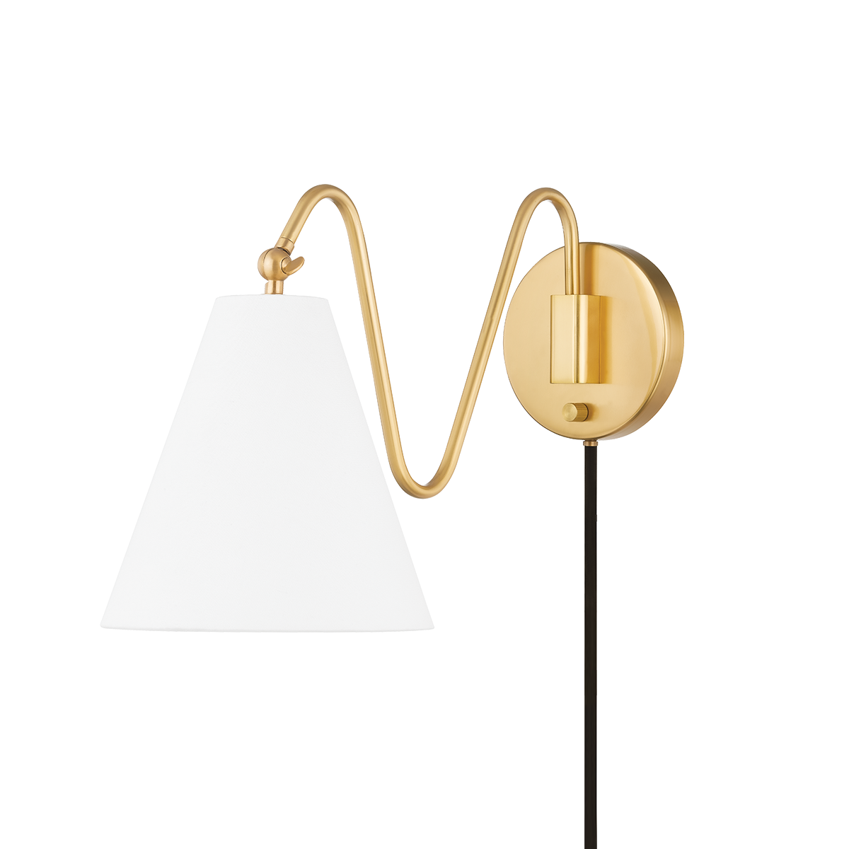 Onda Plug-in Sconce | Mitzi Lighting - HL699101-AGB