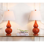 Safavieh Cybil 26 Inch H Double Gourd Lamp , LIT4088 - Orange (Set of 2)