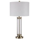 Home Decor Glass Base Table Lamp - Brass