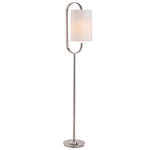 Home Decor Oval Metal Strap Base Floor Lamp- Polished Nickel