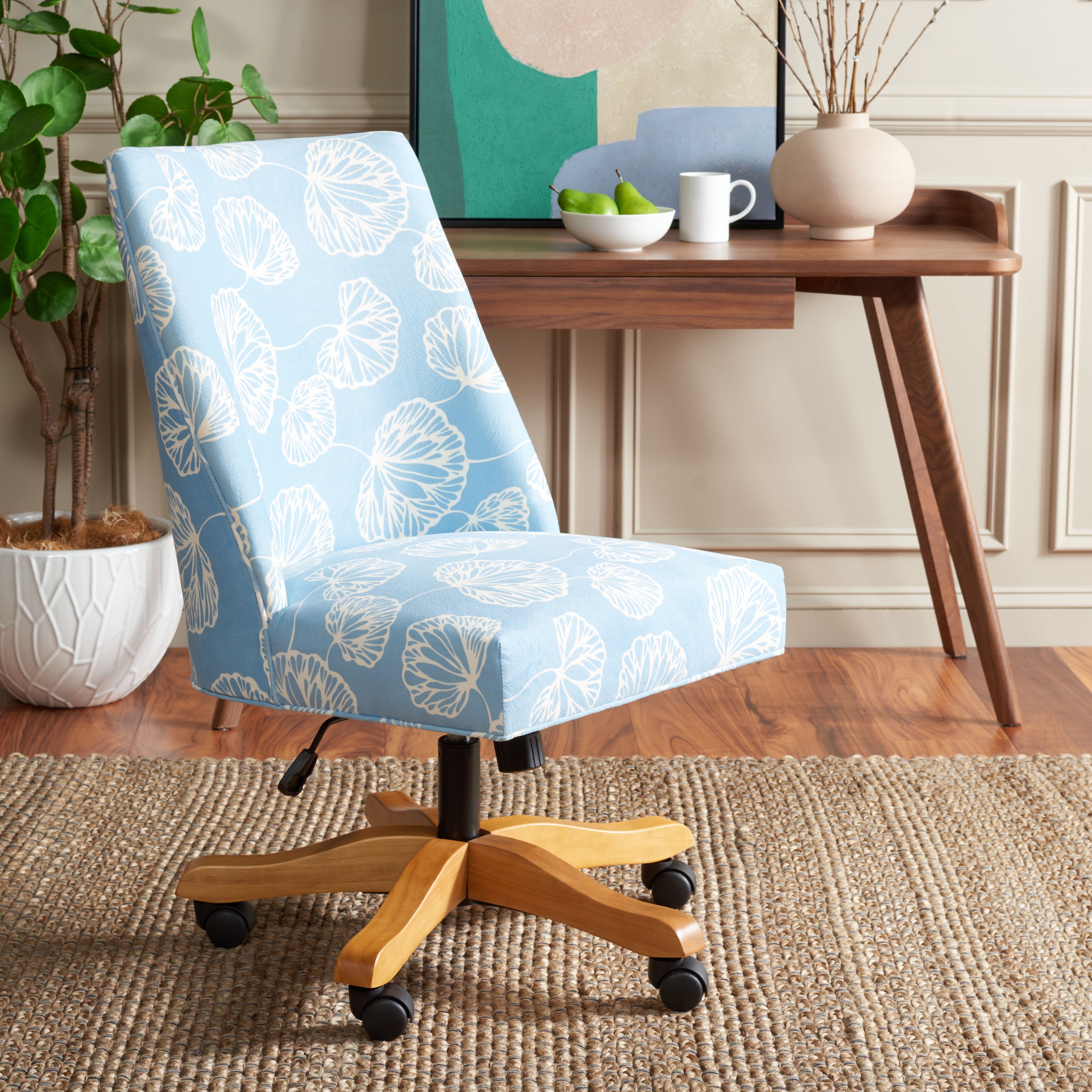 Safavieh Scarlet Desk Chair , MCR1028 - White / Blue