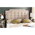 Safavieh Sapphire Tufted Linen Headboard  , MCR4047 - Taupe