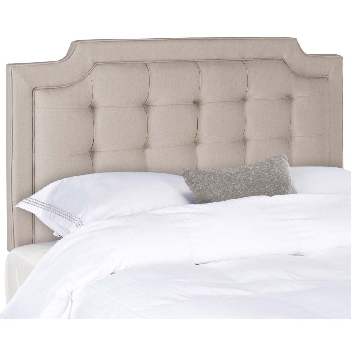 Safavieh Sapphire Tufted Linen Headboard  , MCR4047 - Taupe