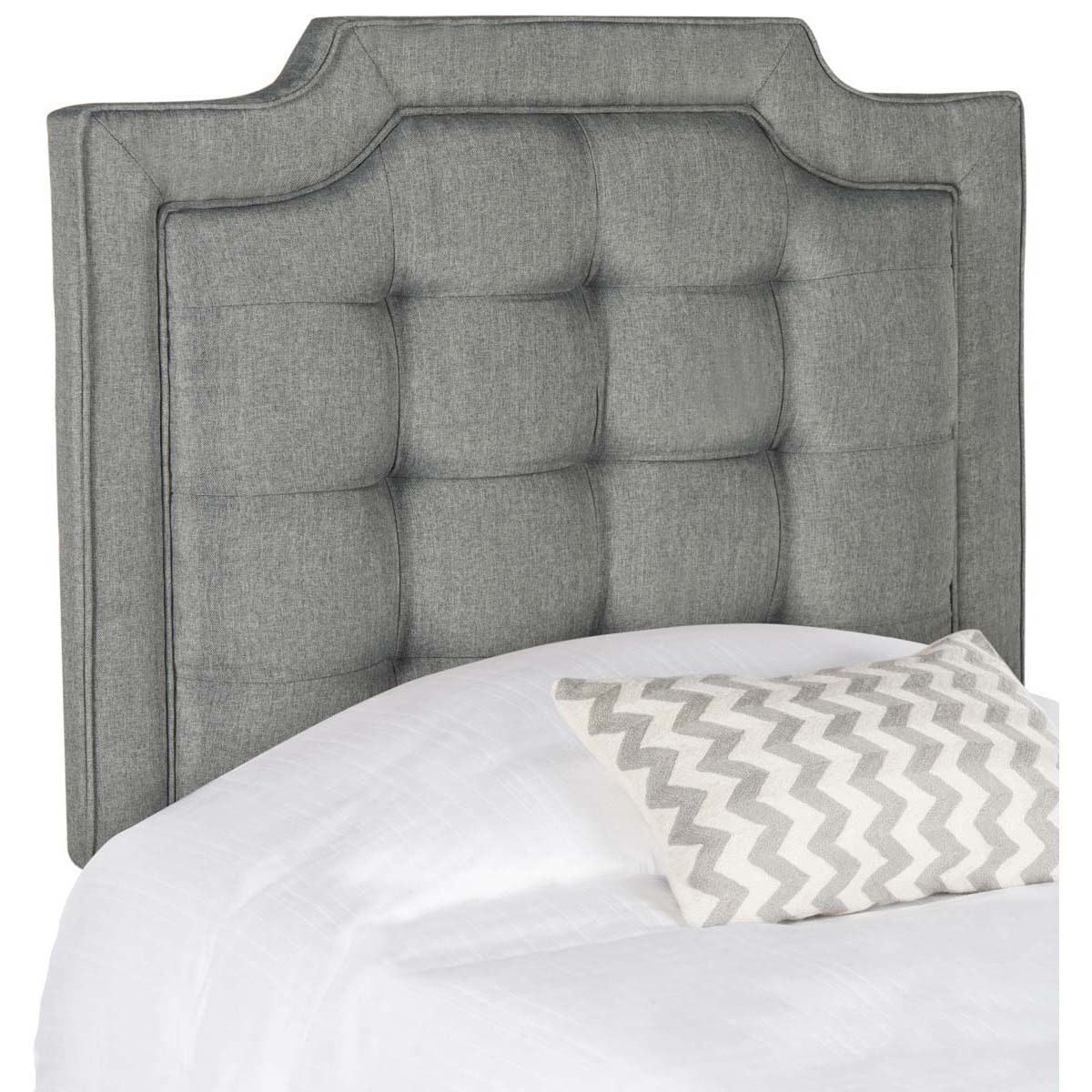 Safavieh Sapphire Tufted Linen Headboard  , MCR4047 - Grey