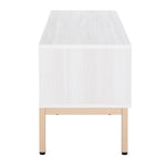 Safavieh Lylia 1 Door Media Stand, MED9617 - White / Gold Legs / Gold Handle