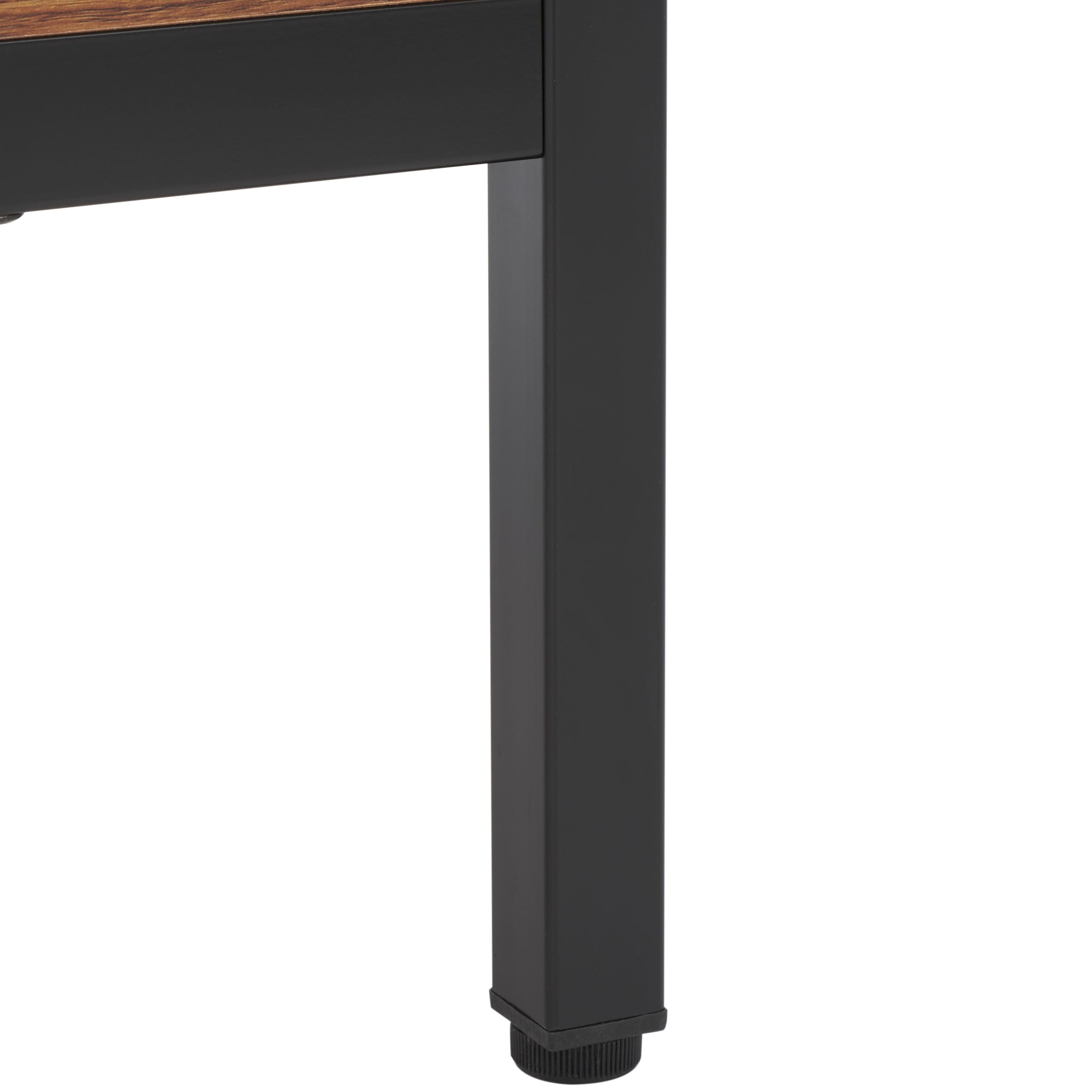 Safavieh Lylia 4 Door Media Stand, MED9623 - Walnut / Black Legs / Black Handle