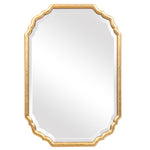 Home Decor Metallic Gold Leaf Mirror - Lightly Antiqued