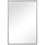 Home Decor Contemporary Thin Frame Mirror - Gunmetal