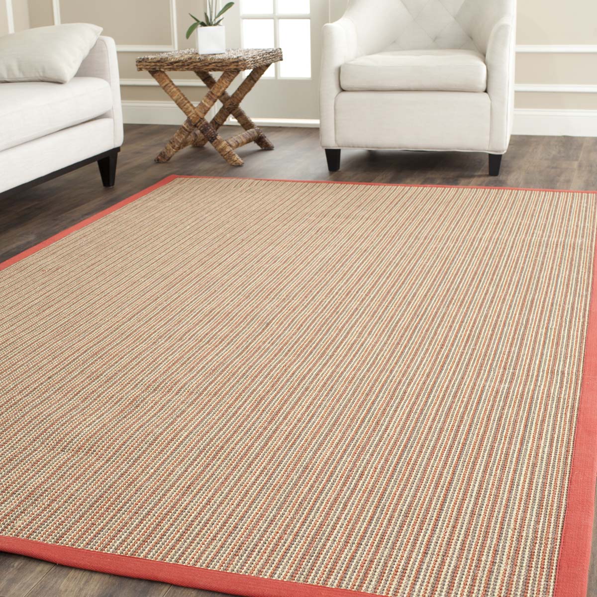 Safavieh Natural Fiber 42B Rug, Nf442B - Rust / Rust