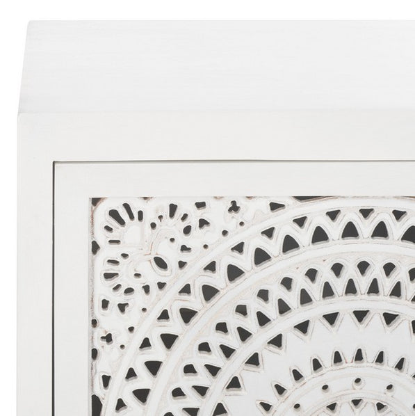 Safavieh Tybalt 2 Shelf 1 Door Nightstand, NST5308 - White Washed