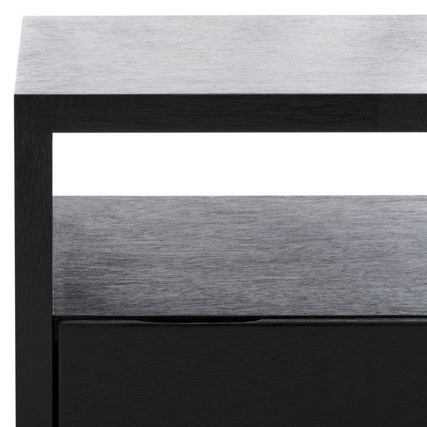 Safavieh Munson 2 Shelf 1 Drawer Nightstand, NST6603 - Black