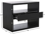 Safavieh Munson 2 Shelf 1 Drawer Nightstand, NST6603 - Black