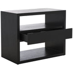 Safavieh Munson 2 Shelf 1 Drawer Nightstand, NST6603 - Black