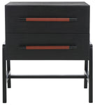 Safavieh Tiona 2 Drawer Nightstand, NST6605 - Black / Brown