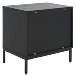 Safavieh Lylia 2 Drawer Nightstand, NST9605 - Black / Black