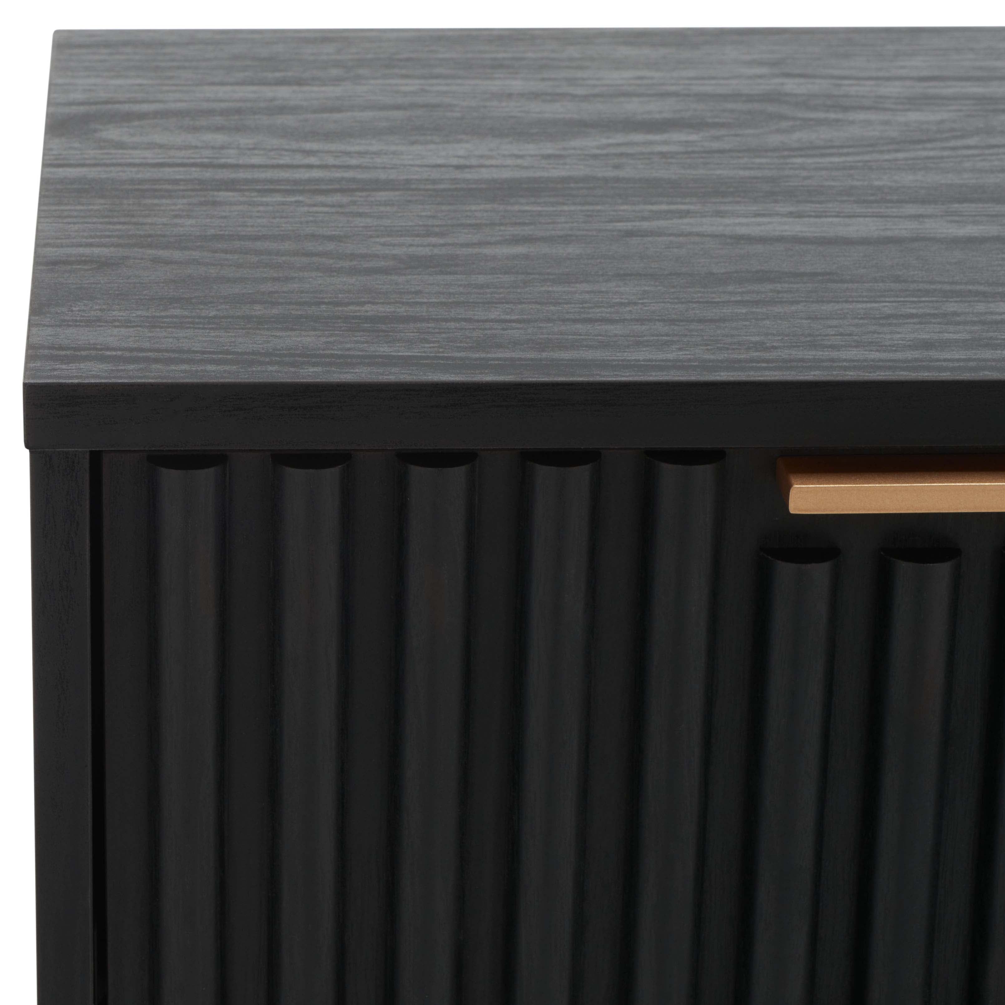 Safavieh Lylia 2 Drawer Nightstand, NST9605 - Black / Black