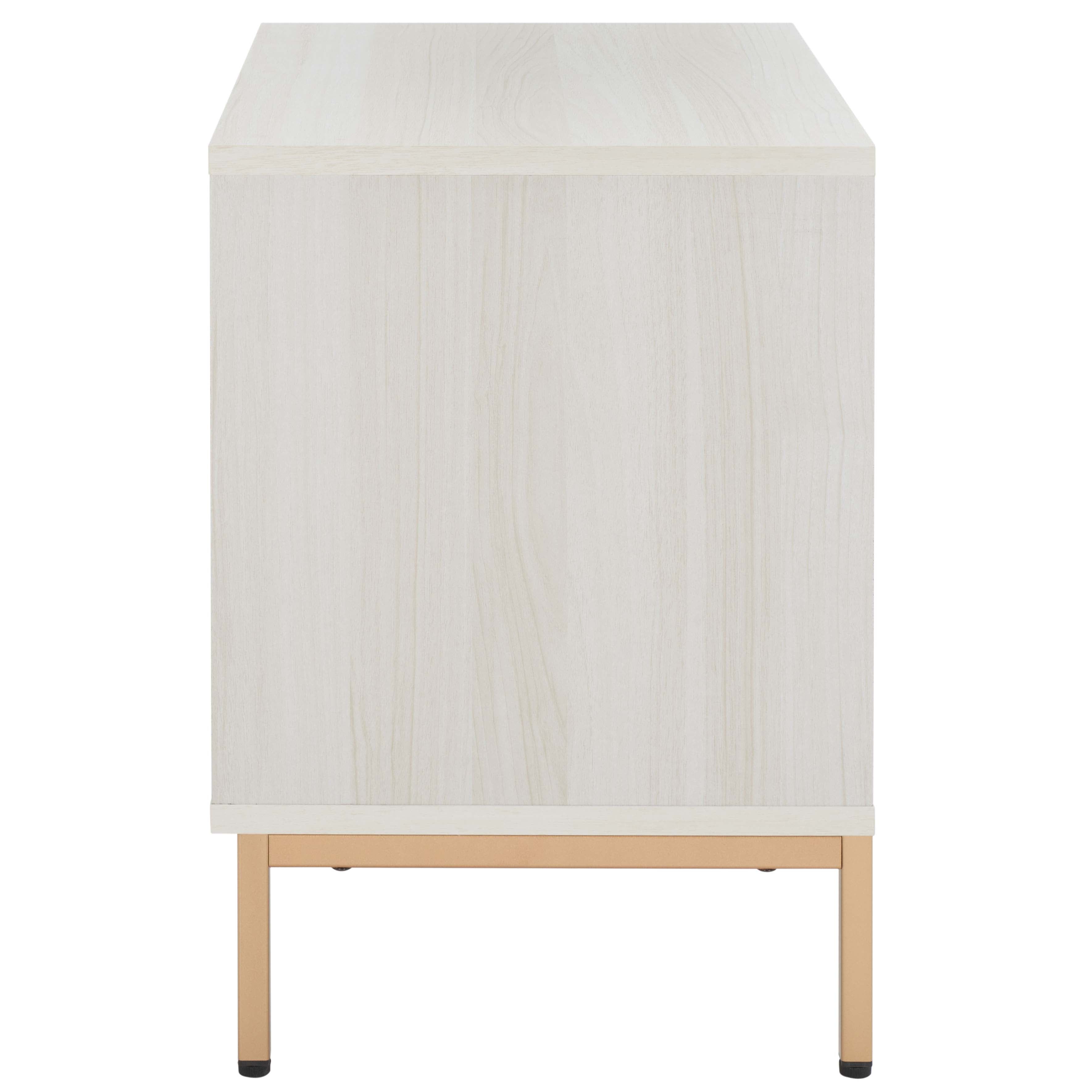 Safavieh Lylia 2 Drawer Nightstand, NST9605 - White / Gold