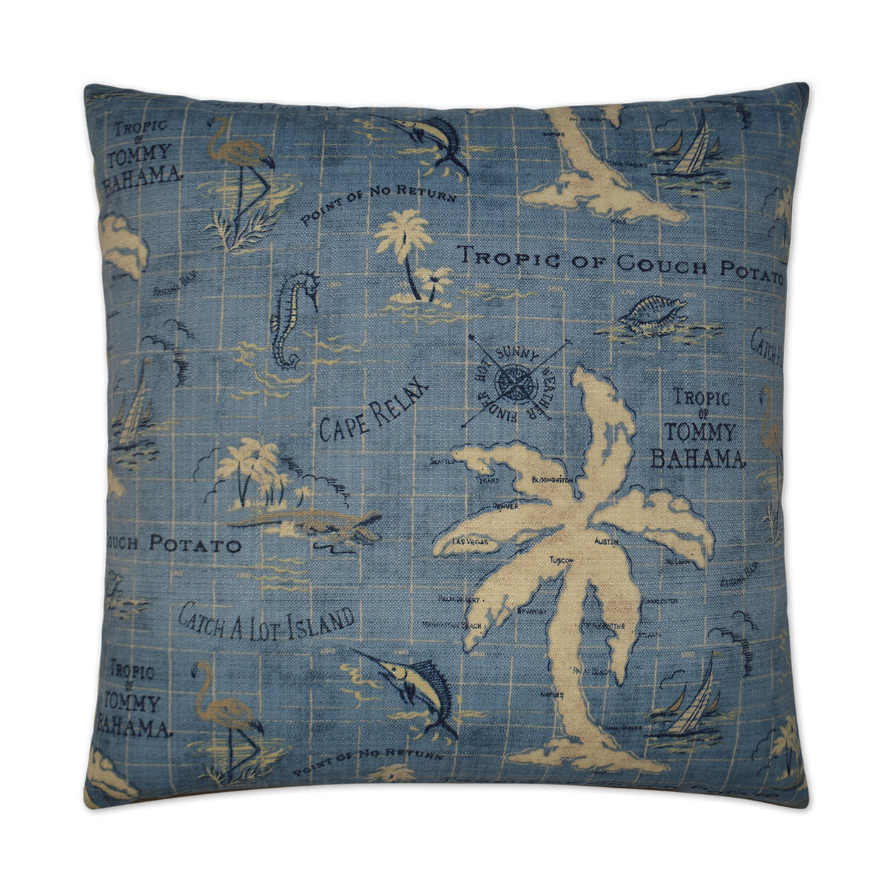 Island Song Outdoor Throw Pillow - Ocean | DV KAP