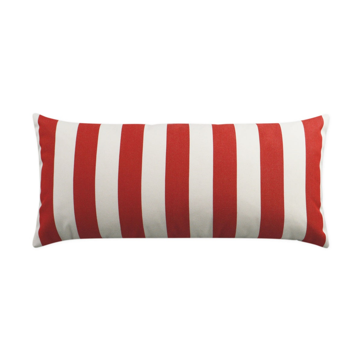 Cafe Stripe Lumbar Outdoor Throw Pillow - Red | DV KAP