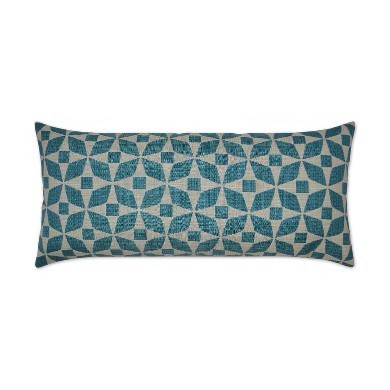 Marquee Lumbar Outdoor Throw Pillow - Turquoise | DV KAP