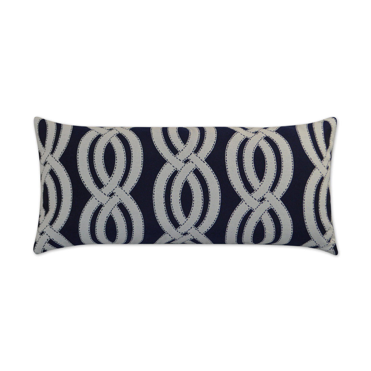 Sea Shore Lumbar Outdoor Throw Pillow - Navy | DV KAP