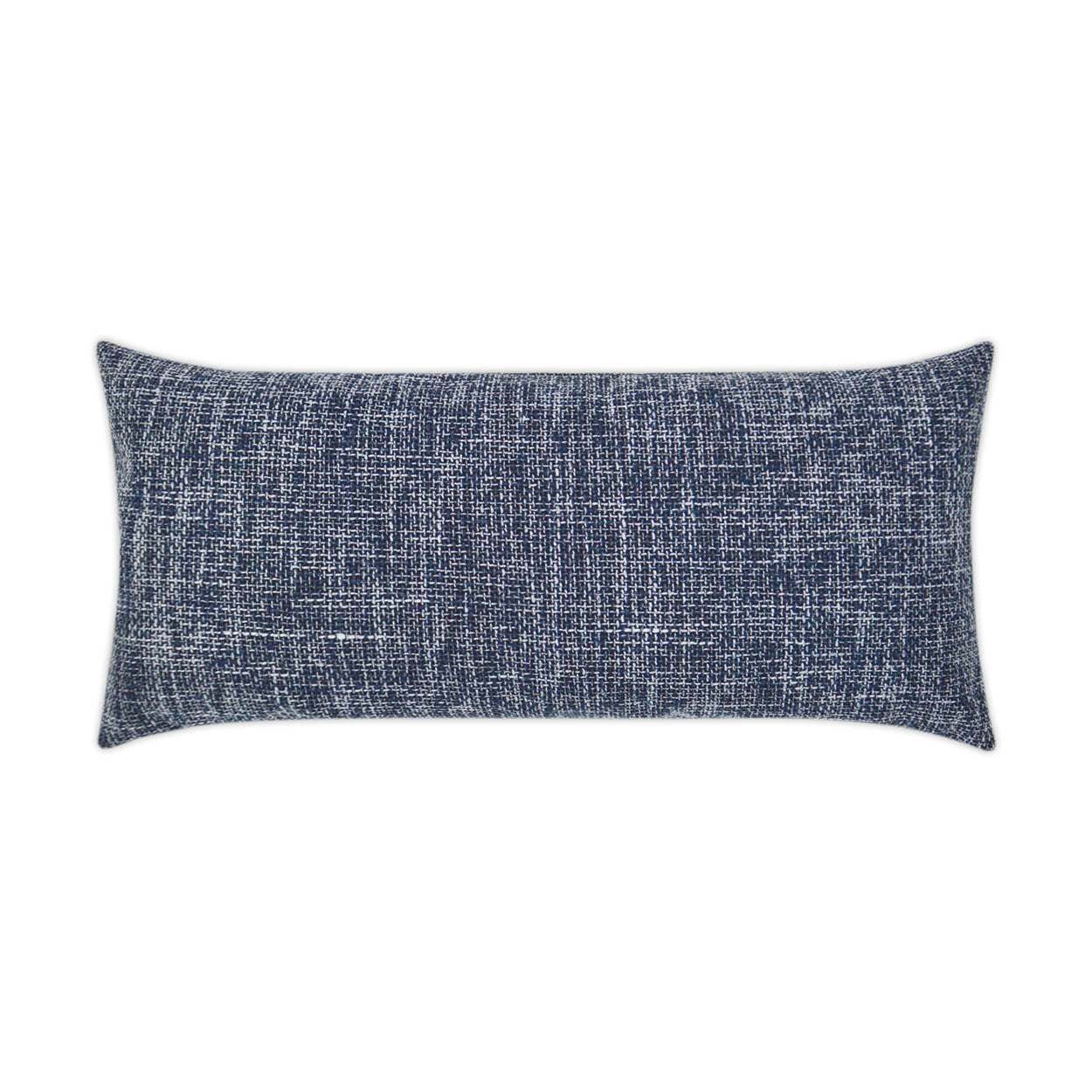 Double Trouble Lumbar Outdoor Throw Pillow - Navy | DV KAP