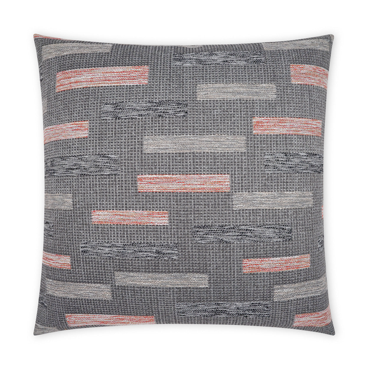 Blockweave Outdoor Throw Pillow - Coral | DV KAP