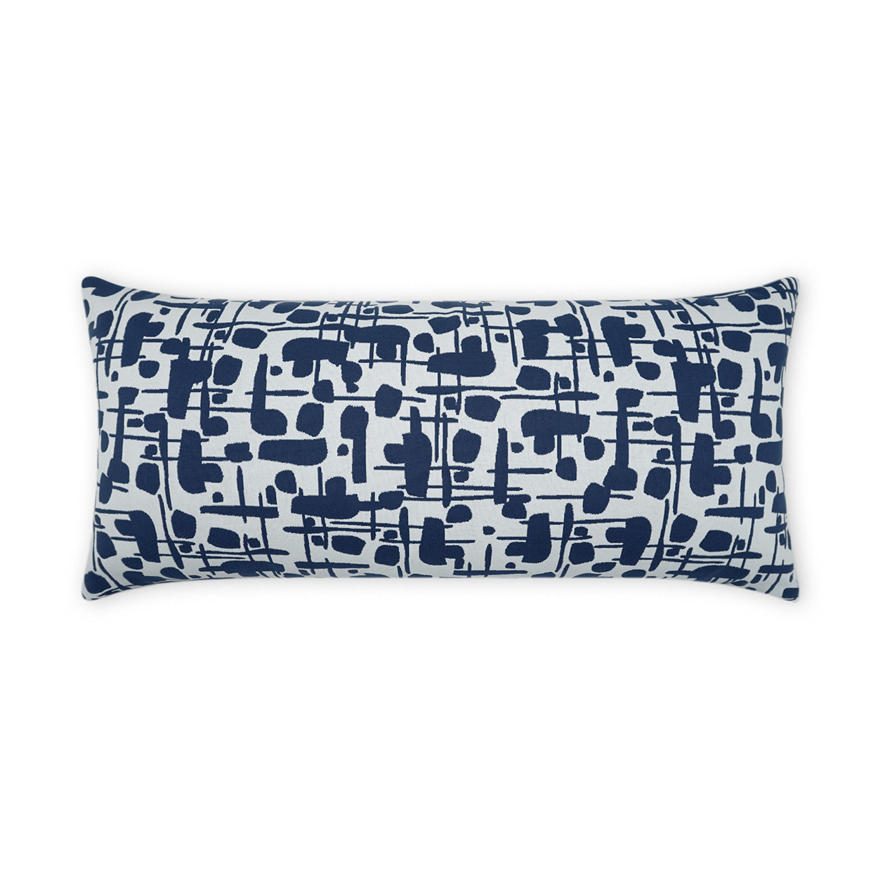 Jargon Lumbar Outdoor Throw Pillow - Blue | DV KAP