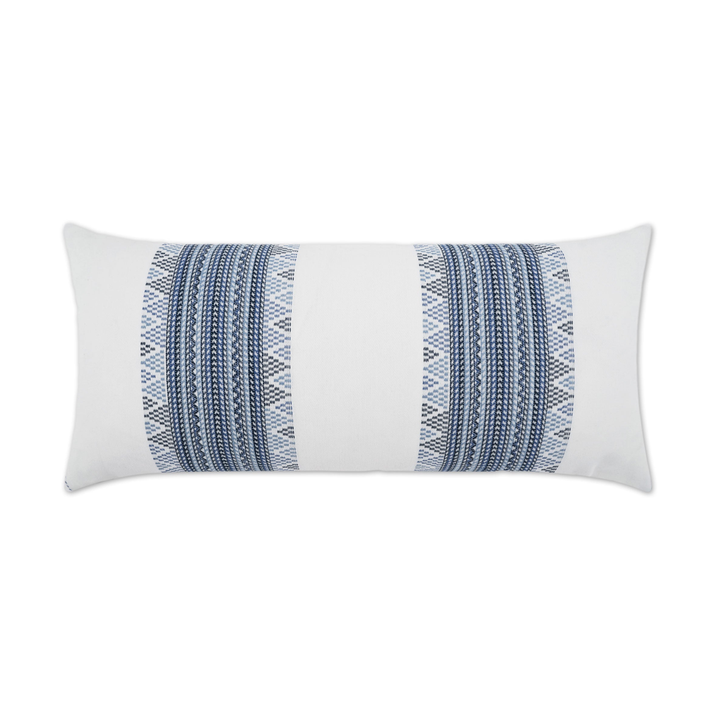 Churro Lumbar Outdoor Throw Pillow - Indigo | DV KAP