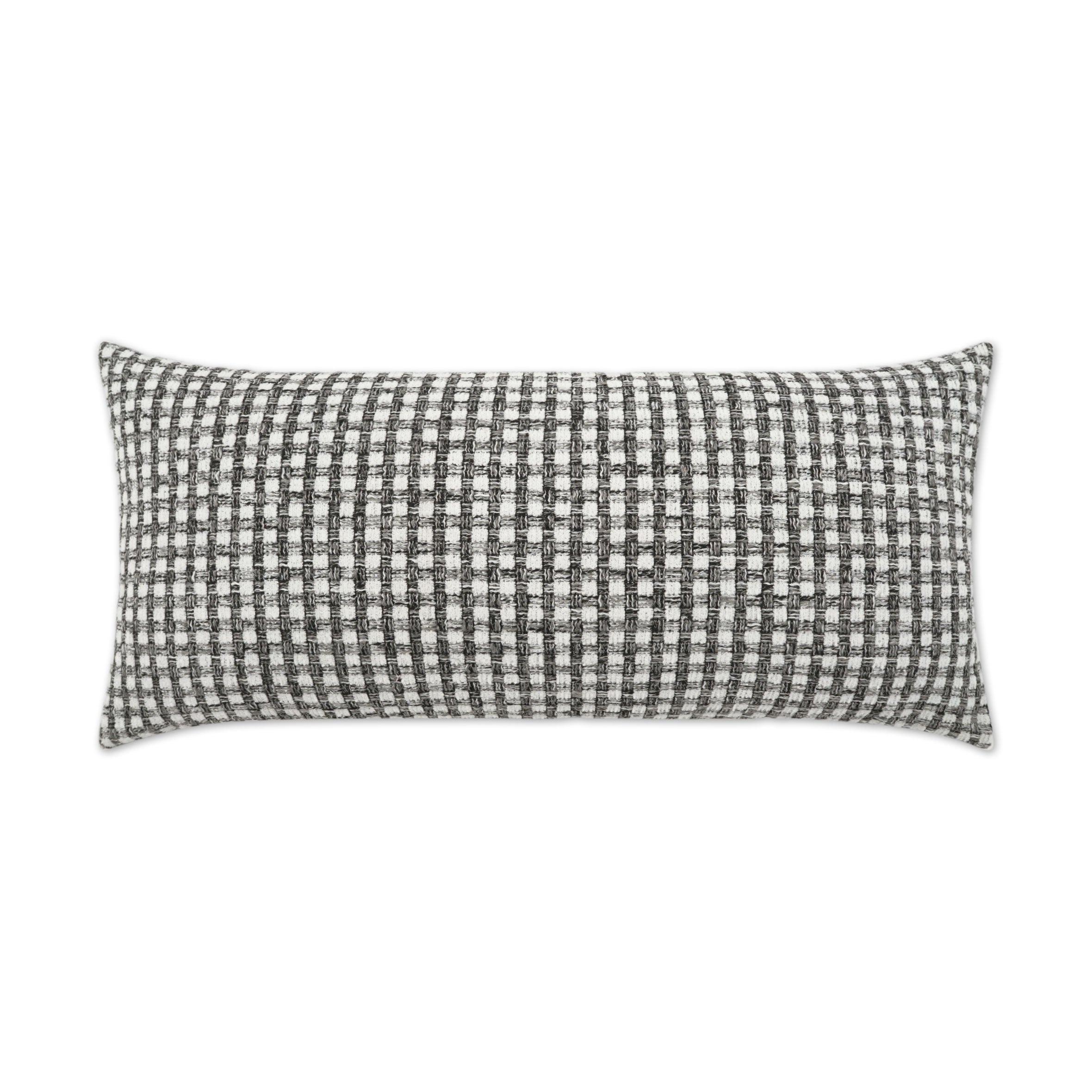 Heart Stone Lumbar Outdoor Throw Pillow - Grey | DV KAP