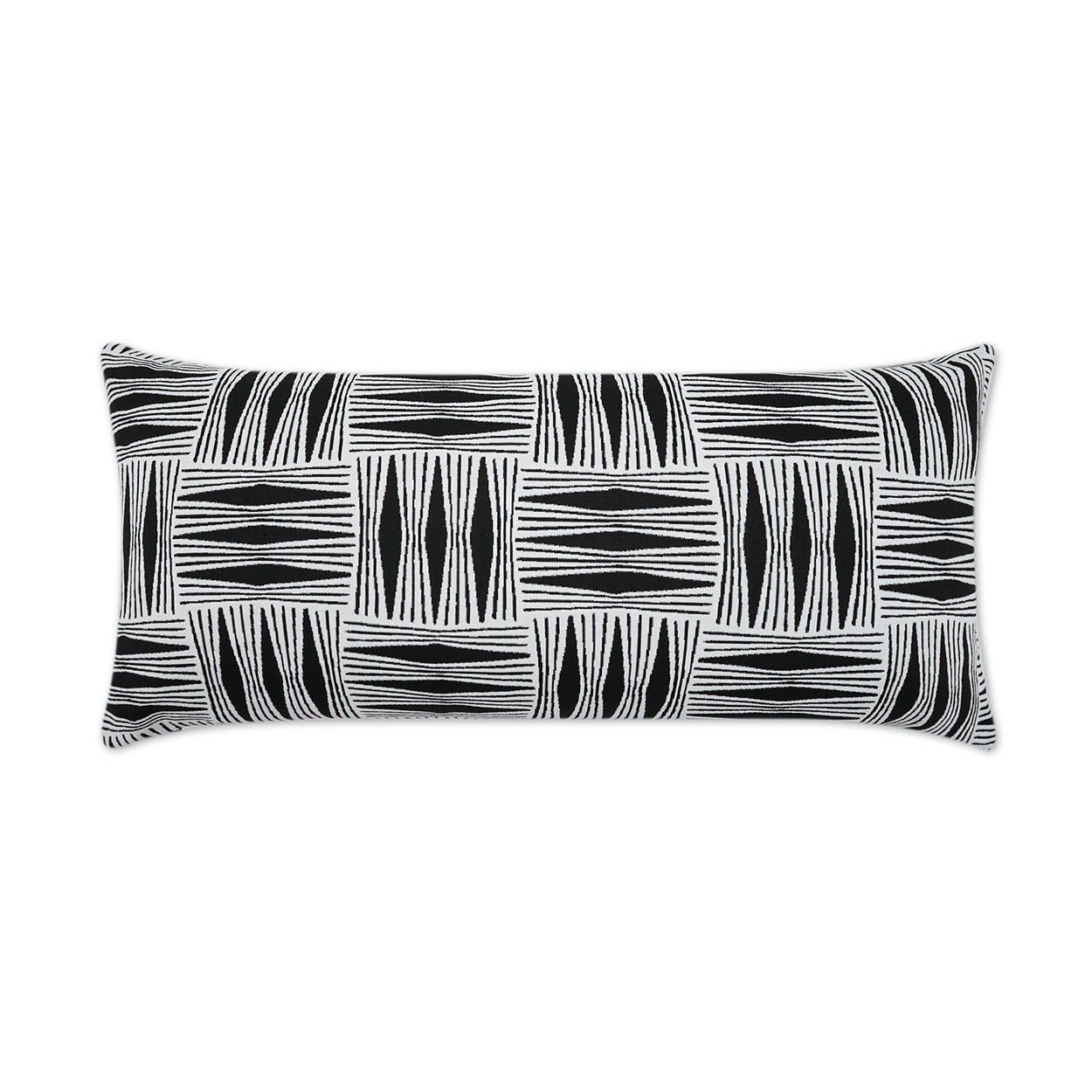 Kizomba Lumbar Outdoor Throw Pillow - Ebony | DV KAP