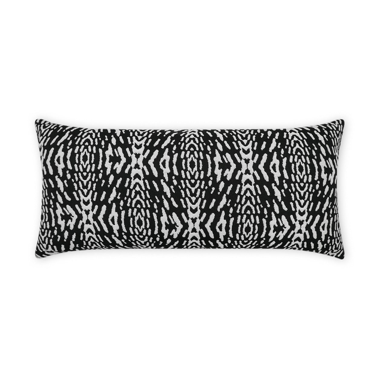 Riff Lumbar Outdoor Throw Pillow - Ebony | DV KAP