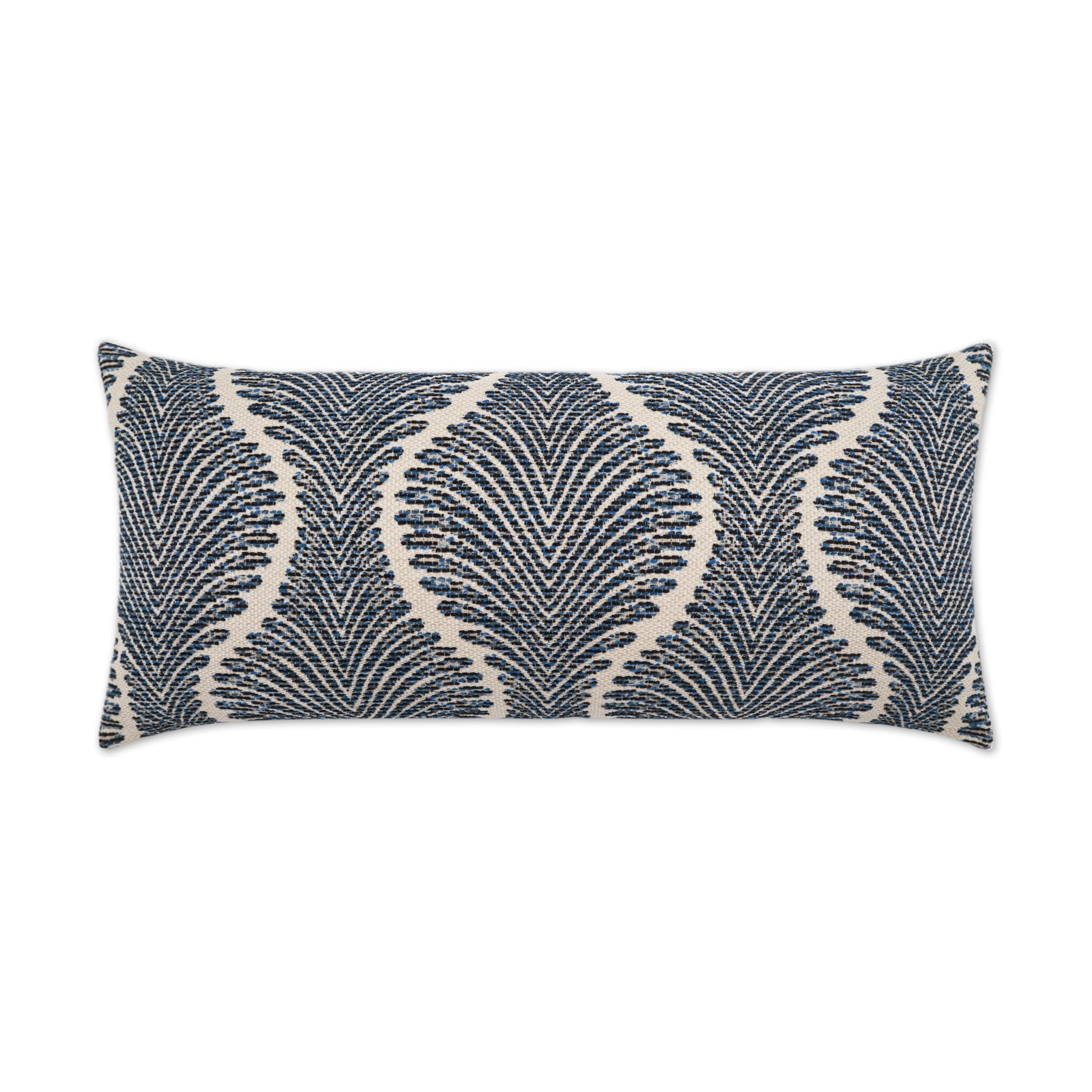 Palmyra Lumbar Outdoor Throw Pillow - Navy | DV KAP