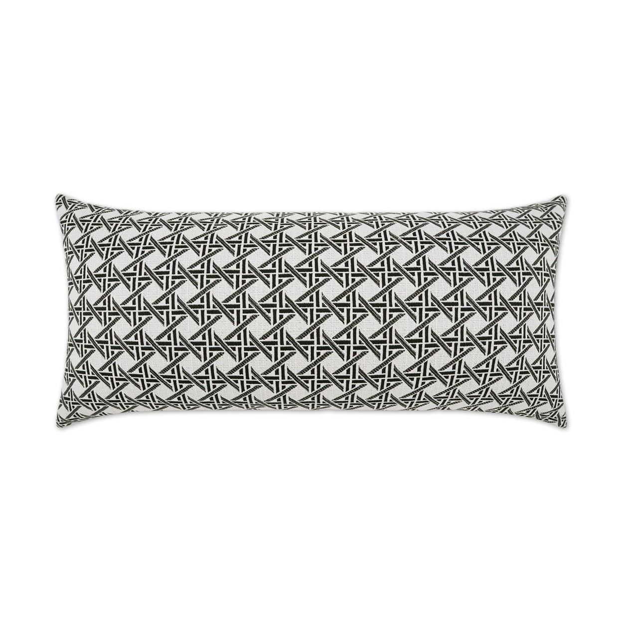 Pella Lumbar Outdoor Throw Pillow - Ebony | DV KAP