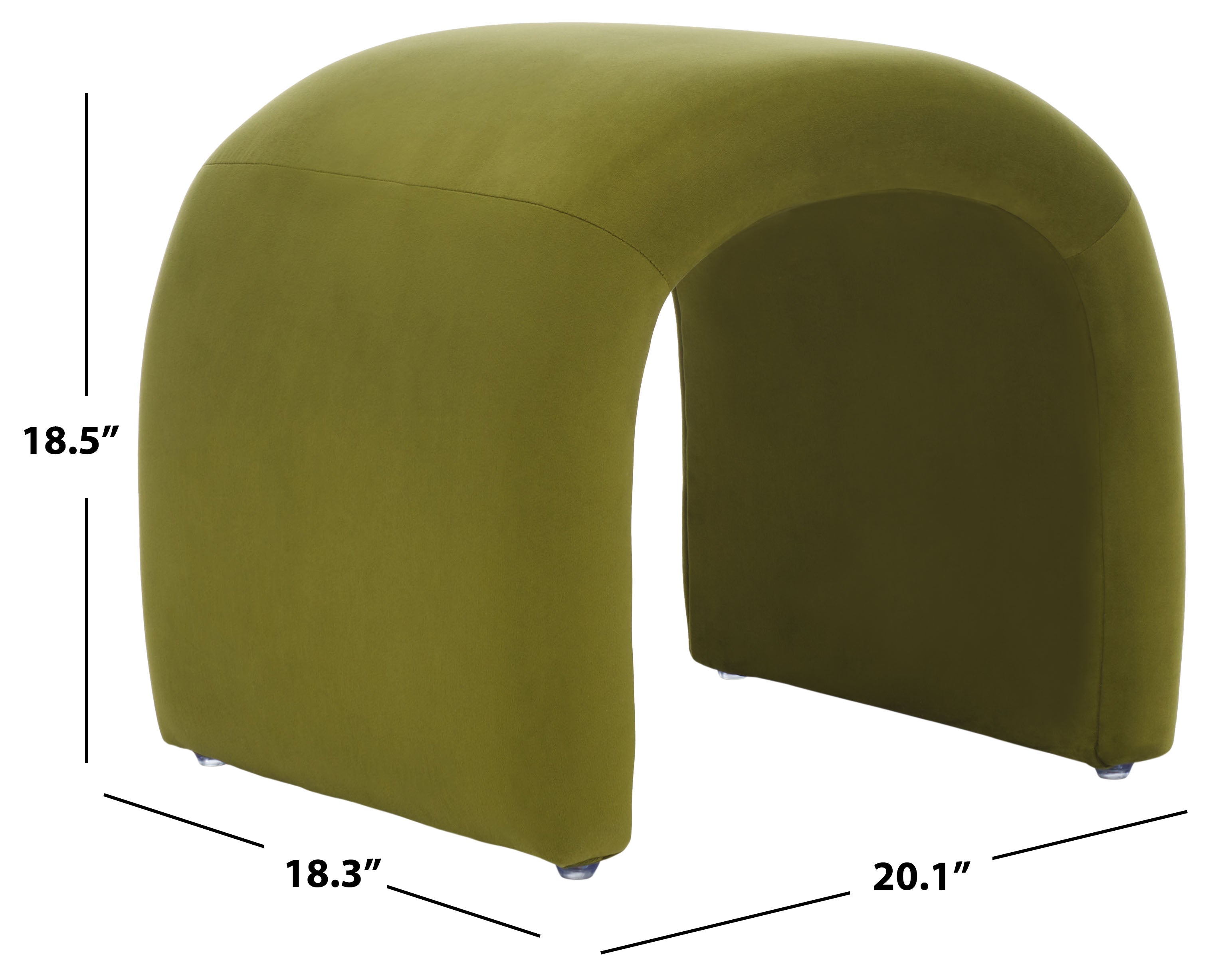 Safavieh Kibo Ottoman , OTT1300 - Olive