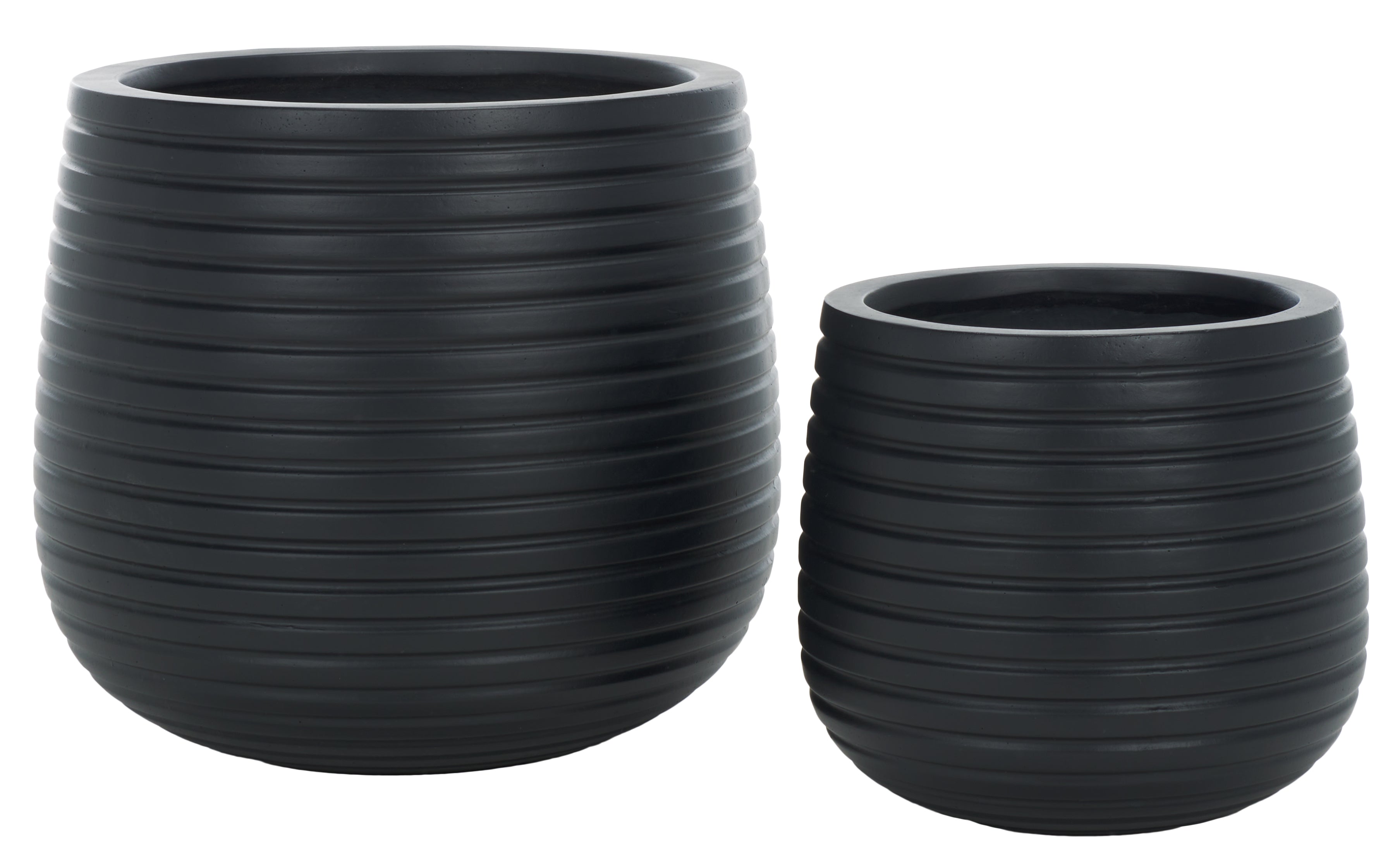 Safavieh Jasper Planter Pot (Set of 2), PAT1535, Black