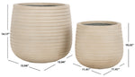 Safavieh Jasper Planter Pot (Set of 2), PAT1535, Beige