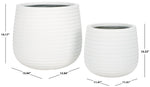 Safavieh Jasper Planter Pot (Set of 2), PAT1535, White