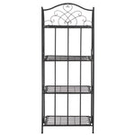 Safavieh Amaris Wrought Iron 4 Tier Outdoor Bakers Rack , PAT5014 - Black