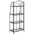 Safavieh Amaris Wrought Iron 4 Tier Outdoor Bakers Rack , PAT5014 - Black